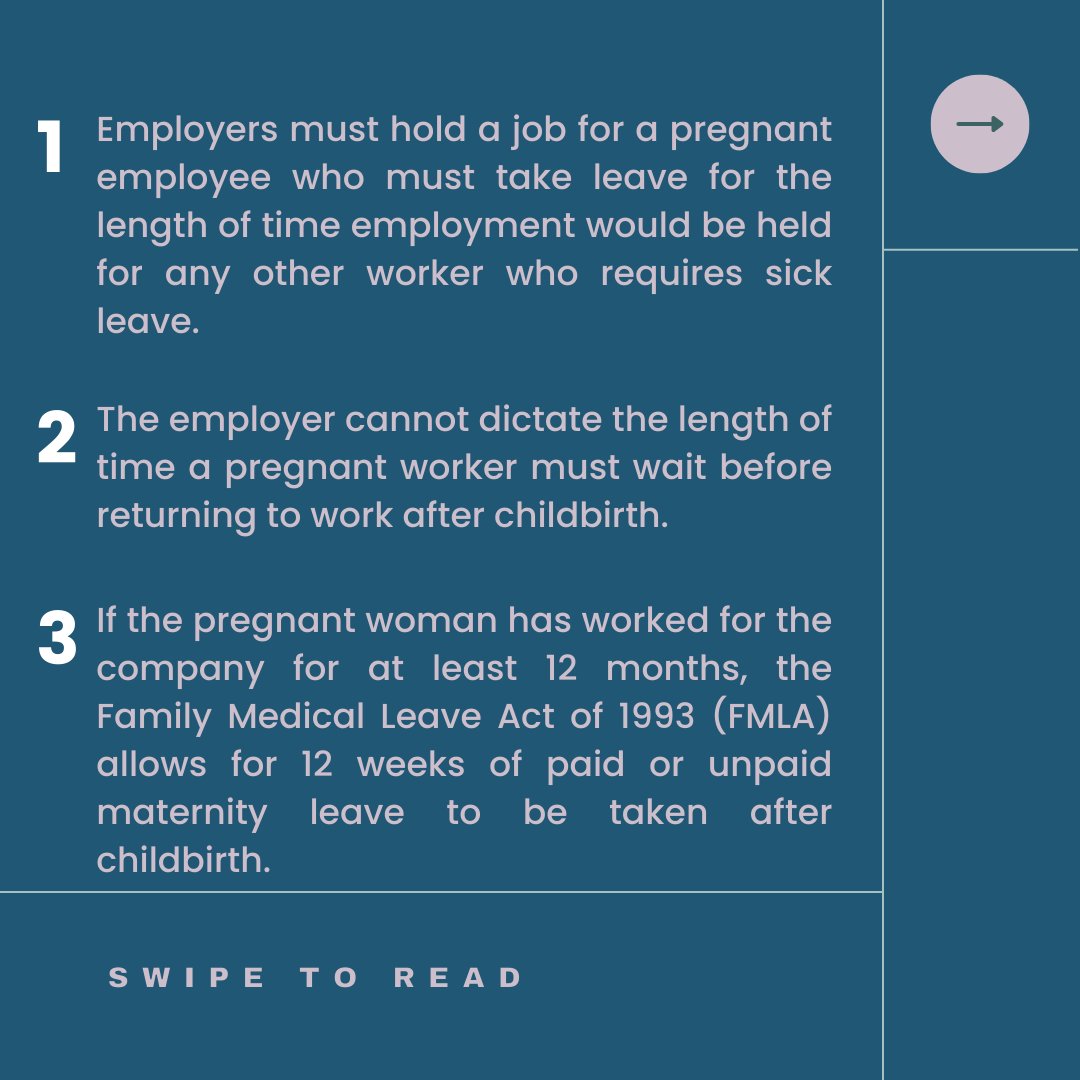 PerkinsAsbill's tweet photo. If you are an expectant mother, you are entitled to legally take time off due to pregnancy complications. Here is what you need to know about taking leave during pregnancy. Learn more here: https://t.co/rZKytBTkgH https://t.co/rna6SZVE2y