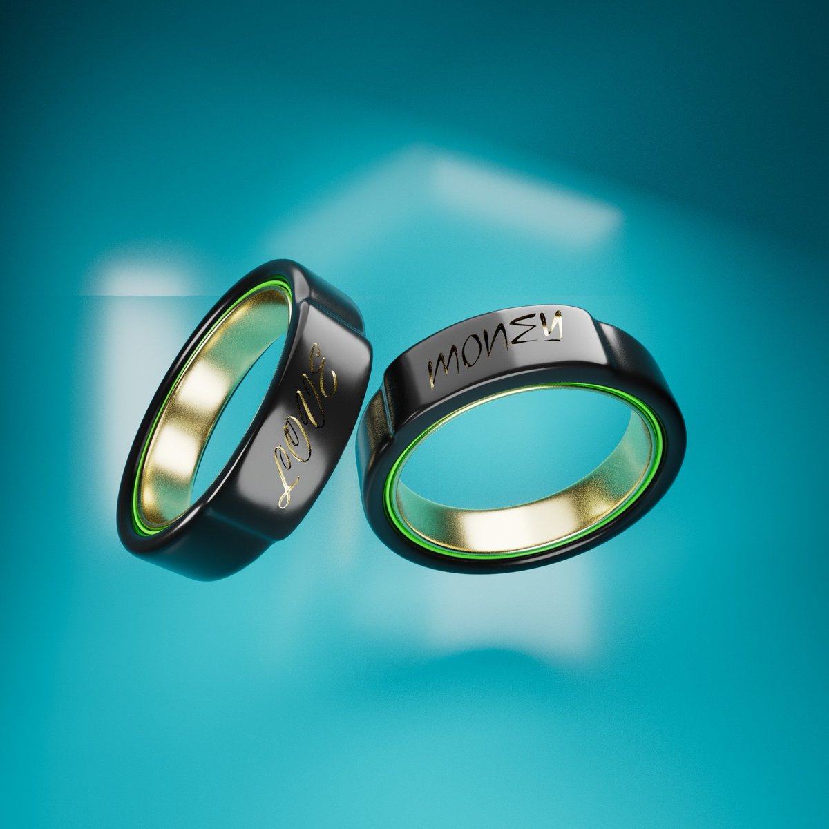 basziola's tweet photo. 3d ring (love or money) modeling using cinema 4d and arnold render https://t.co/r5tI9Fa0Lr