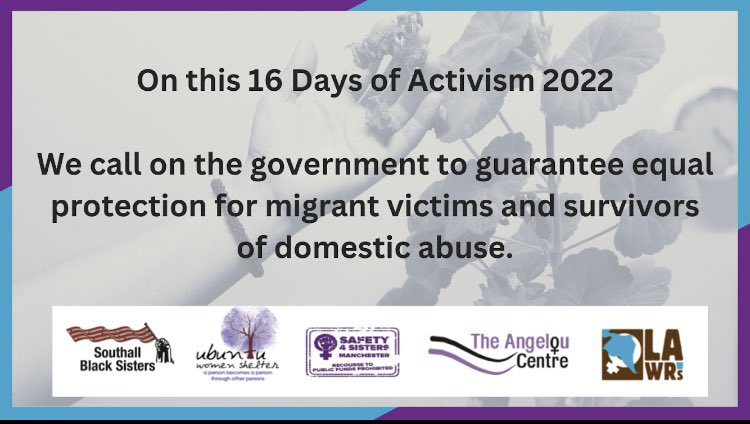 lawrsuk's tweet image. 🧵For #16Days22, we are in Parliament talking about the need for protection for migrant women victims and survivors of domestic abuse.
 
Thanks to @MariaMillerUK for sponsoring this event. #StepUpMigrantWomen #ProtectionForAll