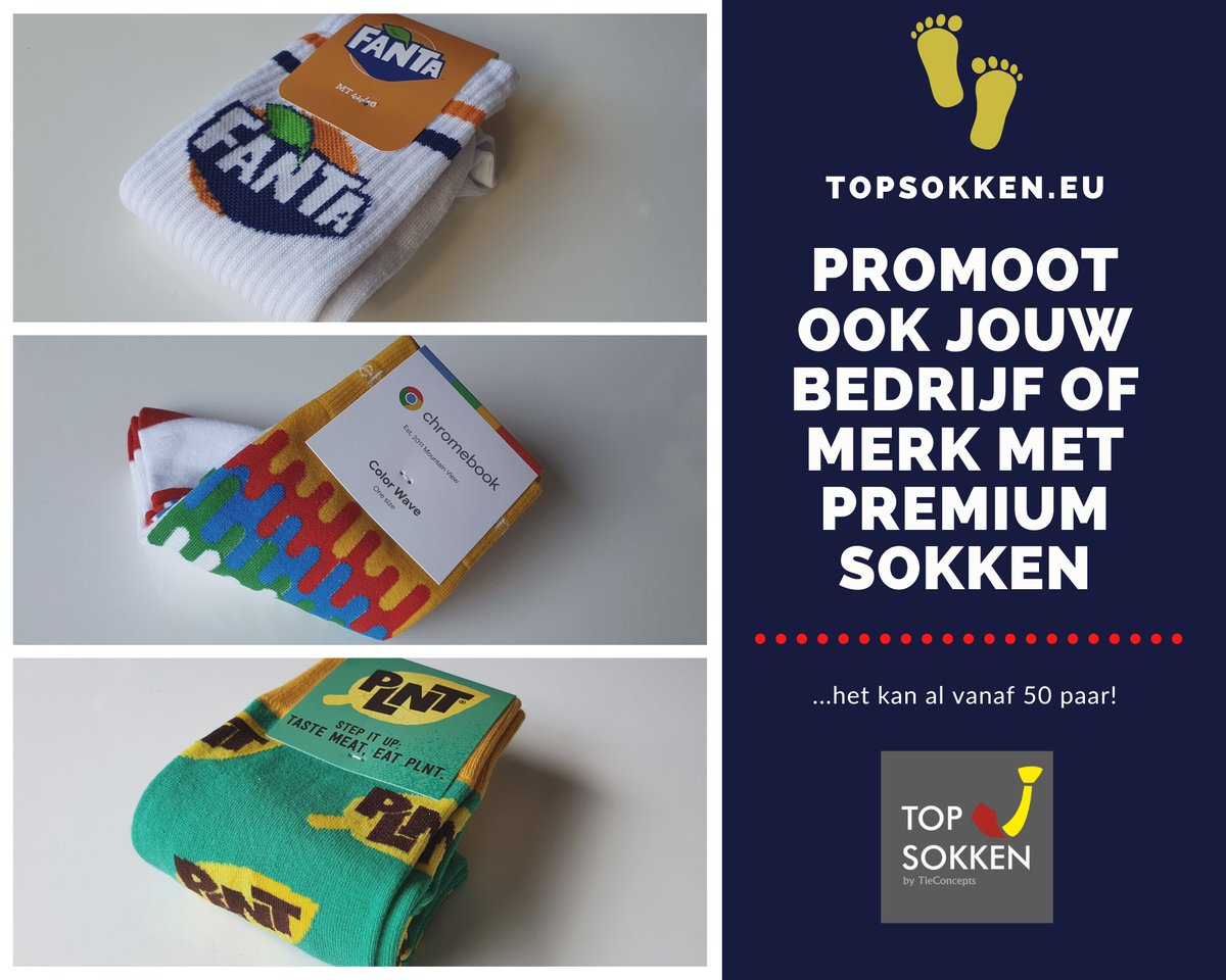 Ontwerp je eigen sokken met logo vanaf 50 paar! #sokken #relatiegeschenken #premium #Giveaway #kerstpakket #merchandise #merchandising