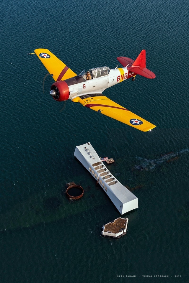 Aerial view of the USS Arizona Monument at Pearl Harbor #PearlHarborDay