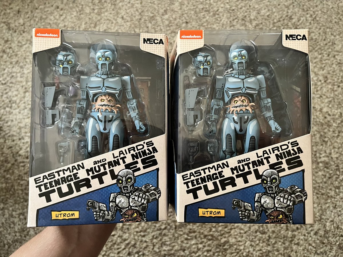 WhiteFSoldier's tweet photo. These two arrived today and look badass! Thank you @BigBadToyStore and @NECA_TOYS 🤘🙌🧠 #TMNT #Utrom https://t.co/hcDBt0WSyn