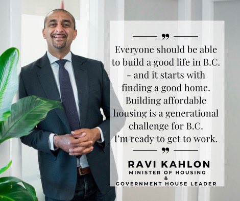 KahlonRav's tweet image. It is an honour to be named as British Columbia’s Minister of Housing and Government House Leader.

Premier @Dave_Eby has made housing his number one priority. I’m ready to get to work to deliver for the people of BC.
