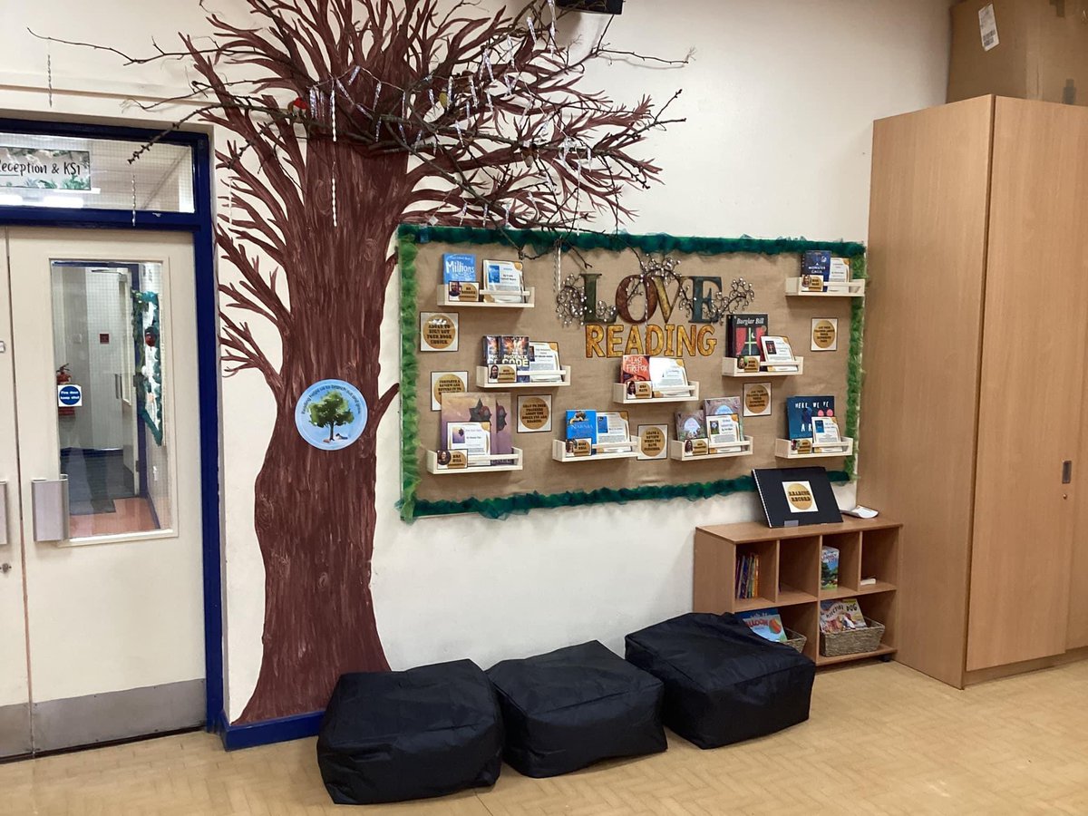 There are books all around the school. There are even some recommended reads from teachers.