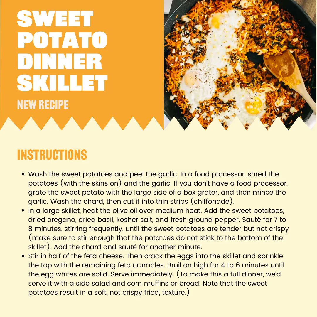 NorthsideFarmersMkt (@nsidefarmersmkt) on Twitter photo Mix up dinner this week with this delicious sweet potato dinner skillet that your entire family will love. Get your sweet potatoes and eggs from Lobenstein and your Swiss chard from <a href="/OurHarvestCoop/">Our Harvest Co-op</a> and @Idyllwildfarm. Let us know how you like it! ๐ฝ Mix up dinner this week with this delicious sweet potato dinner skillet that your entire family will love. Get your sweet potatoes and eggs from Lobenstein and your Swiss chard from <a href="/OurHarvestCoop/">Our Harvest Co-op</a> and @Idyllwildfarm. Let us know how you like it! ๐ฝ