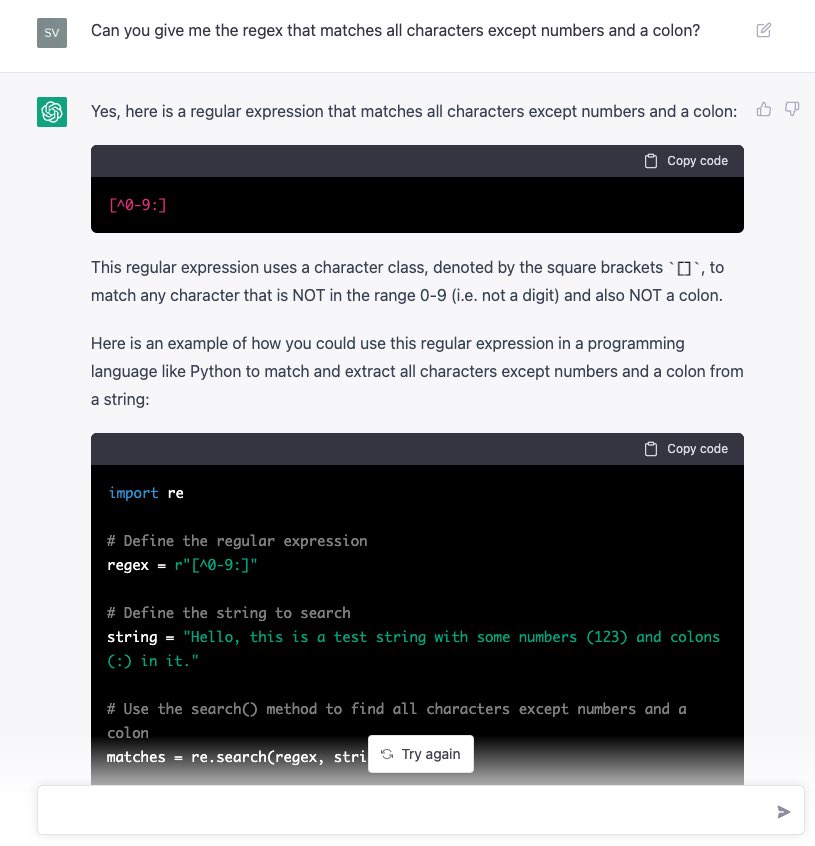 codingholt's tweet image. ChatGTP seems pretty useful for regex. It not only gives you the correct regex but also explains it! 
#OpenAI