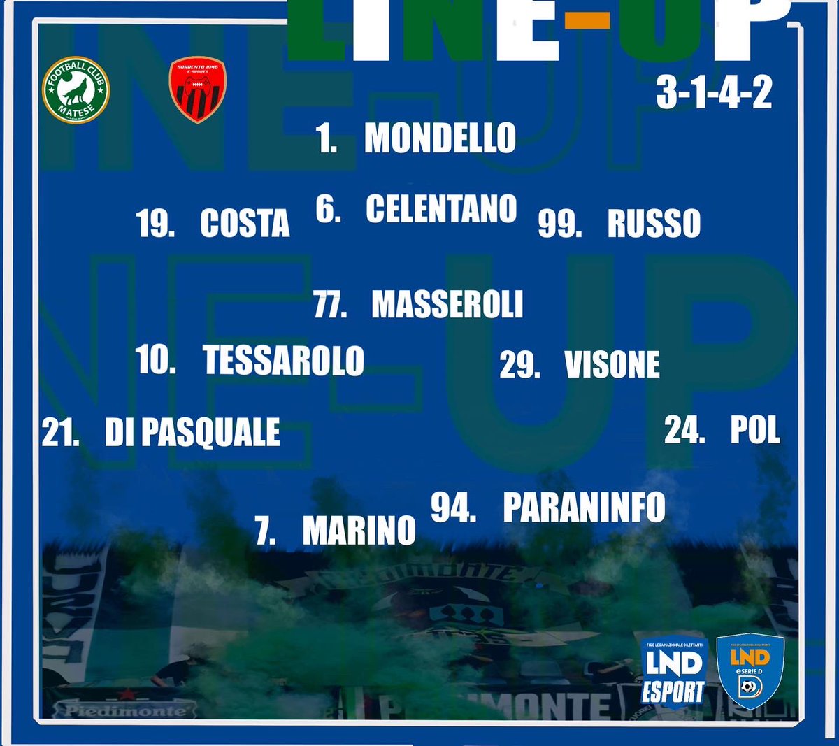 📌MATCH-DAY

📅2^GIORNATA di <a href="/LNDEsport1/">LND Esport</a> 
🆚<a href="/SorrentoESports/">Sorrento Calcio 1945 eSports</a> 
🕦21:30

<a href="/Fittingspro/">Fittings</a> <a href="/NewsProclub/">News Proclub</a> <a href="/pctransfermarkt/">🇮🇹 PRO CLUBS TRANSFERMARKT🔍</a>