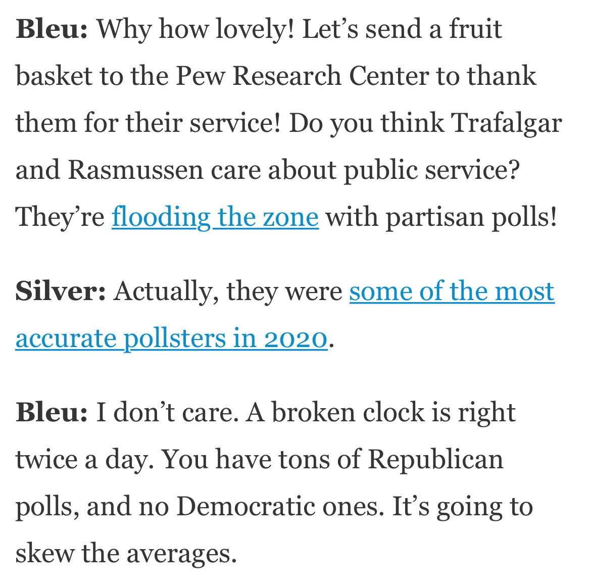 sam_d_1995's tweet photo. it’s extremely funny that Nate Silver created an alter ego named “Nate Bleu” that was a hopium-sipping democrat strawman for him to dunk on but Nate Bleu ended up basically predicting the election dynamics exactly right https://t.co/OhOLDejrza