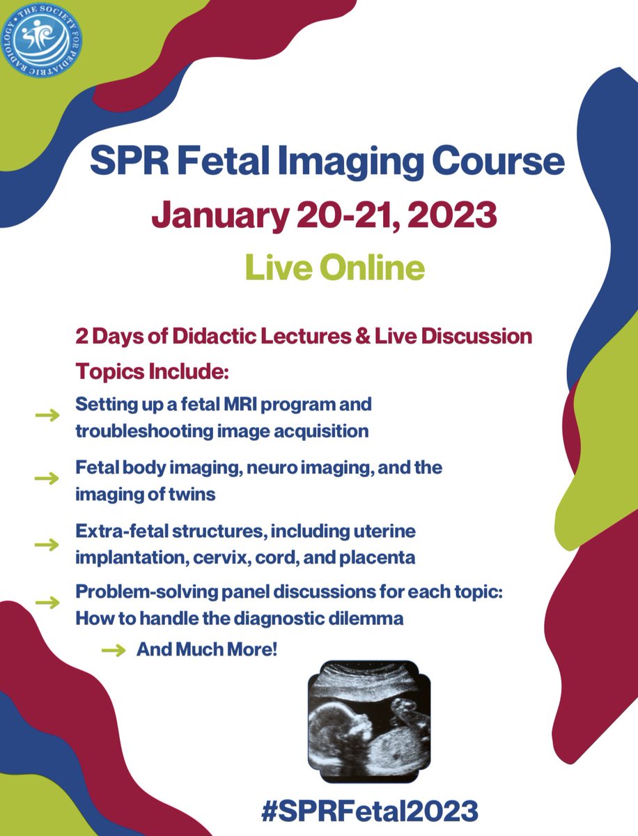 Come join the @SocPedRad Fetal Imaging Course - online. Great info and panel discussions. #fetal @cynthia_rigsby @brandonbrownmd @ChicagoFetal @TheRadRoom @NM_ObGyn @AcademyRad @theBSNR @RadExpo2022 @AmyMehollinRay @radRounds @NevBadreldin @ACNMmidwives