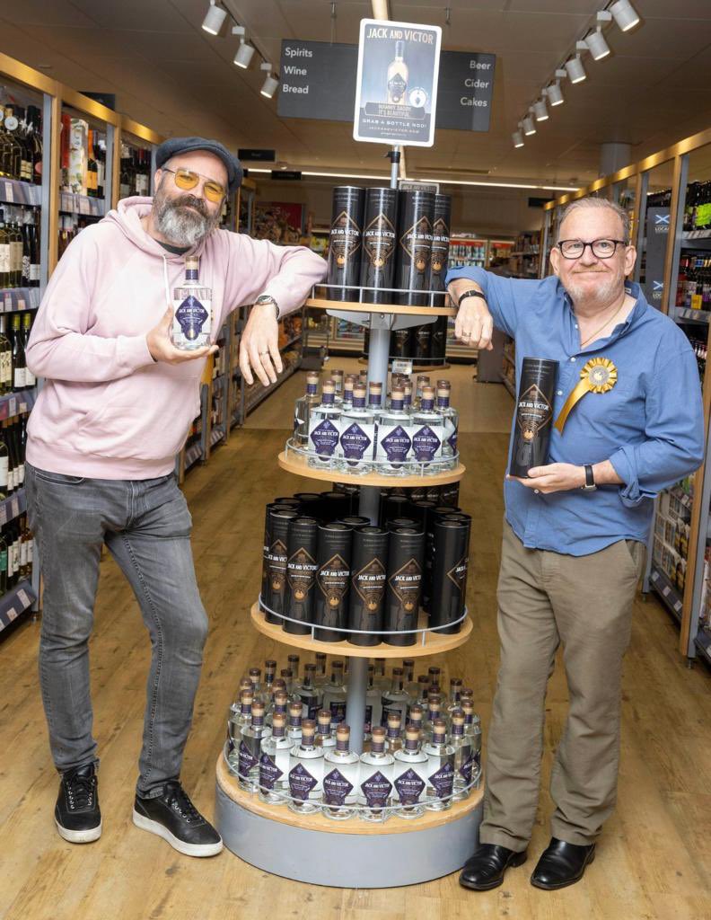 **Limited Edition Whisky Signing**
Jack and Victor Limited Edition Whisky signed by Jack &amp; Victor! Catch them in Co-op Balloch on December 21st to grab that extra special Christmas pressie! <a href="/mccarthy_1888/">Michael McCarthy</a> <a href="/KateGraham03/">Kate McCrae Graham</a> #StillGame #Xmas #Signing #Whisky <a href="/jandvofficial/">jackandvictorofficial</a>