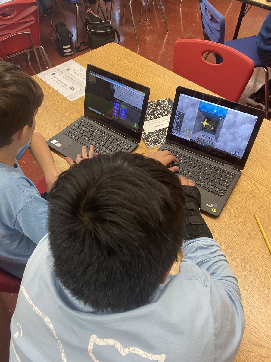 Thank You @PlayCraftLearn for the Live Stream today so my 5th graders could complete an Hour of Code in the Minecraft Education Estate Escape board! We enjoyed it! Day 3 CS Ed Week✅ @PS22si @NYCSchools @MLDonath @BrianLandano @DrMarionWilson @learningdrive @ValerieBrock24