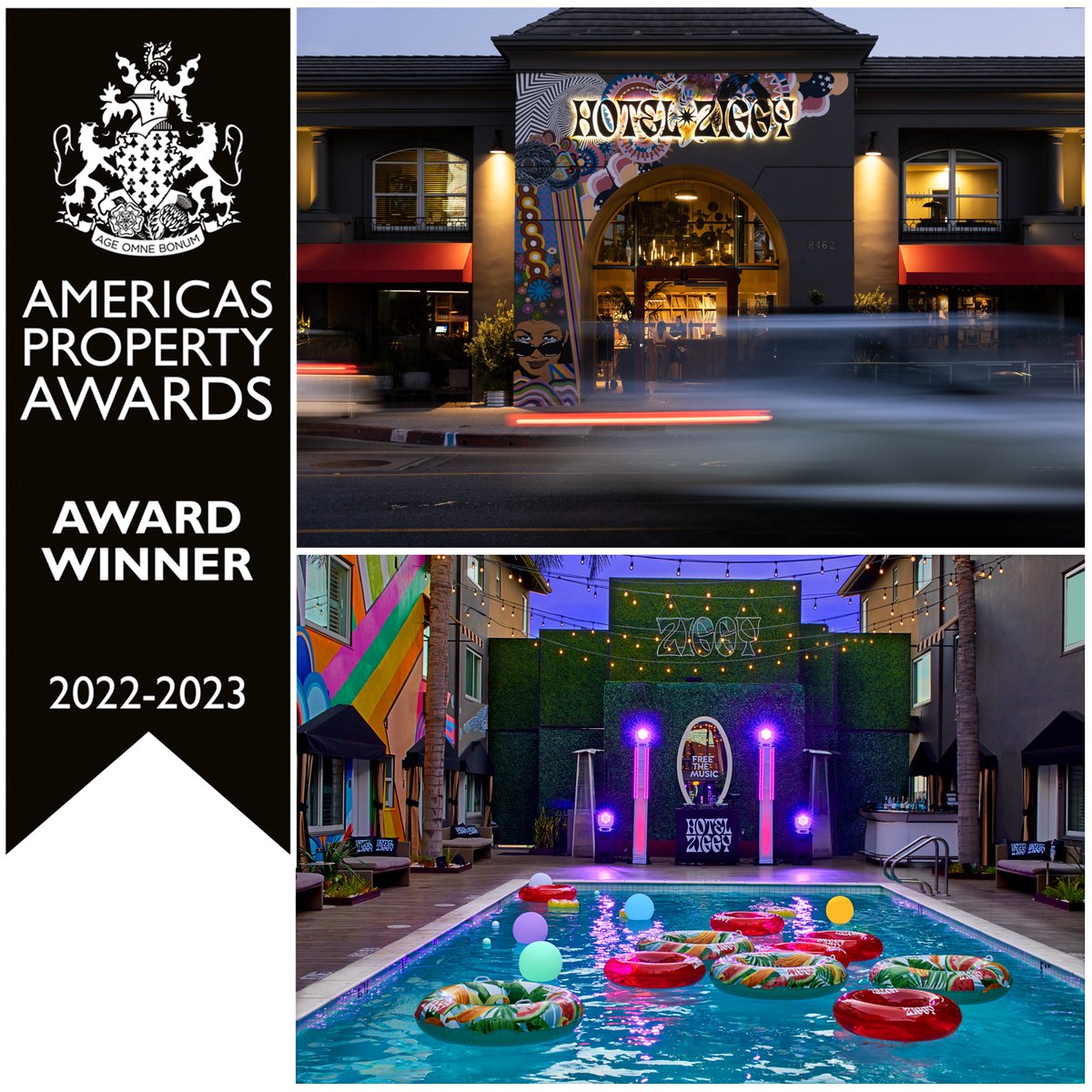 DDA__Inc's tweet photo. We are excited to share the news that @DDA__Inc has won in 2 categories for this year’s @Property_Awards!  HOTEL ZIGGY received an award in the Hotel Interior-California category &amp; 1HOTEL San Francisco for the Hotel Suite Interior – California category. Thank you @Property_Awards https://t.co/tHbHeFV6CK