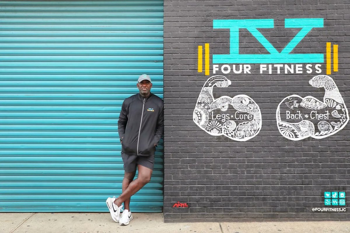 JerseyCity's tweet photo. Marcisco Morrison, owner of IV Four Fitness, stands in front of his gym at 667 Montgomery Street near McGinley Square. Morrison came to JC to attend NJCU, and now calls it home. He is finalizing plans to open a 2nd location in the new year.
#JCstorefronts @fourfitnessjc https://t.co/eiu8OQKsgG