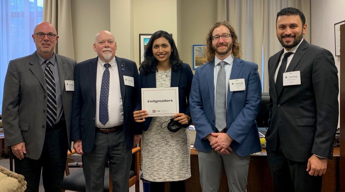 CTMA_Voice's tweet photo. Great meetings today with @WillBoumaBrant, @DolyBegum and @marymargaretbey! Thank you for your time and for supporting #manufacturers. #ManufacturingNow https://t.co/Z8BrBk42zk