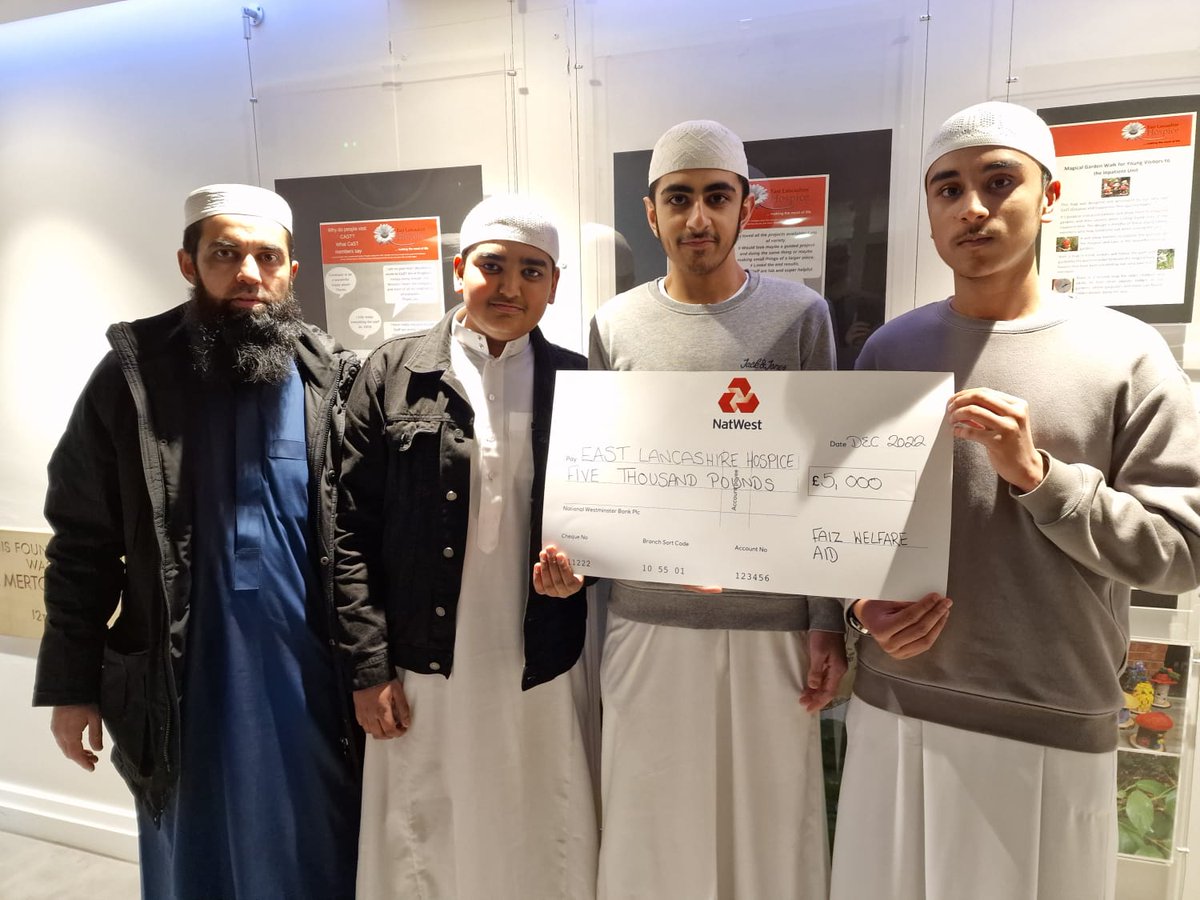 Yesterday we received a cheque from Faiz Welfare Aid for the amount of £5,000. 
The group who attended the hospice to hand over the donations was very impressed by the services we offer to patients within our local community. 

#community #support #hospicedonation
