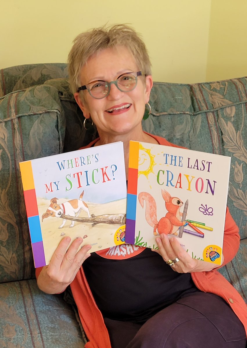 Fifi Colston with her two new books, Where's My Stick? and The Last Crayon. Both available on our online store.

You can find more of Fifi's work on her website: fificreative.com