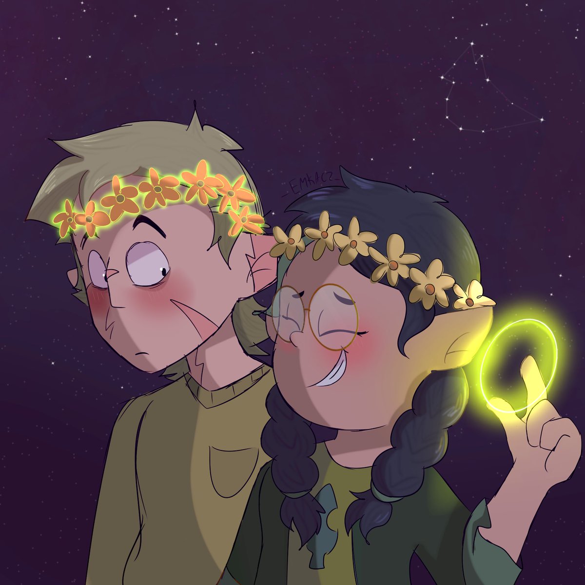 #huntlowweek2022 day 6 &amp; 7 🌸flower crown &amp; stargazing ✨#huntlow #huntertoh #WillowPark #toh #TheOwlHouse