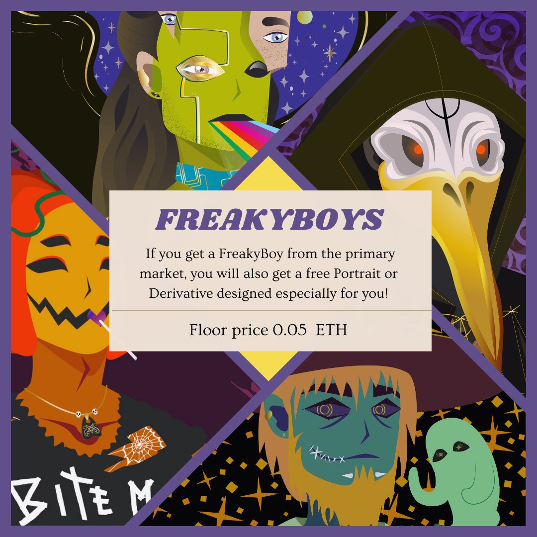 I worked a lot on this FreakyBoys! 

Could you support my work?🥰If you like one, please adopt him! They come with a special portrait for primary market buyers 🎁💕