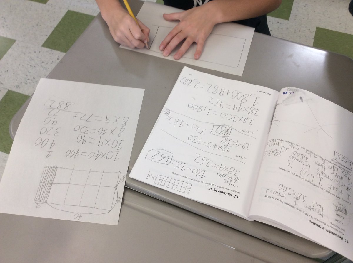 RawdingMolly's tweet photo. Hearing students' thinking &amp; ideas as they collaborate and make connections is just the best!
Gr5 kiddos making a visual representation of different mult expressions...what an absolute joy to see the connections, ahas, and satisfaction as they worked! #LearnwithIM https://t.co/fLZnd4yLcB