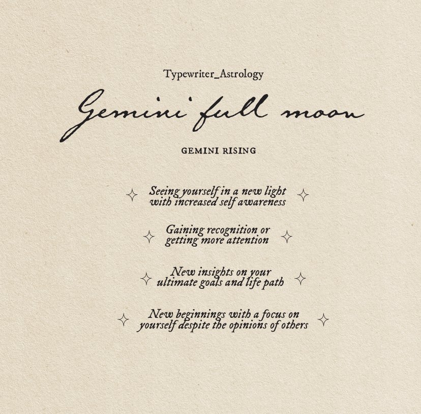 Typewriter Astrology On Twitter Gemini Risings Full Moon In Gemini