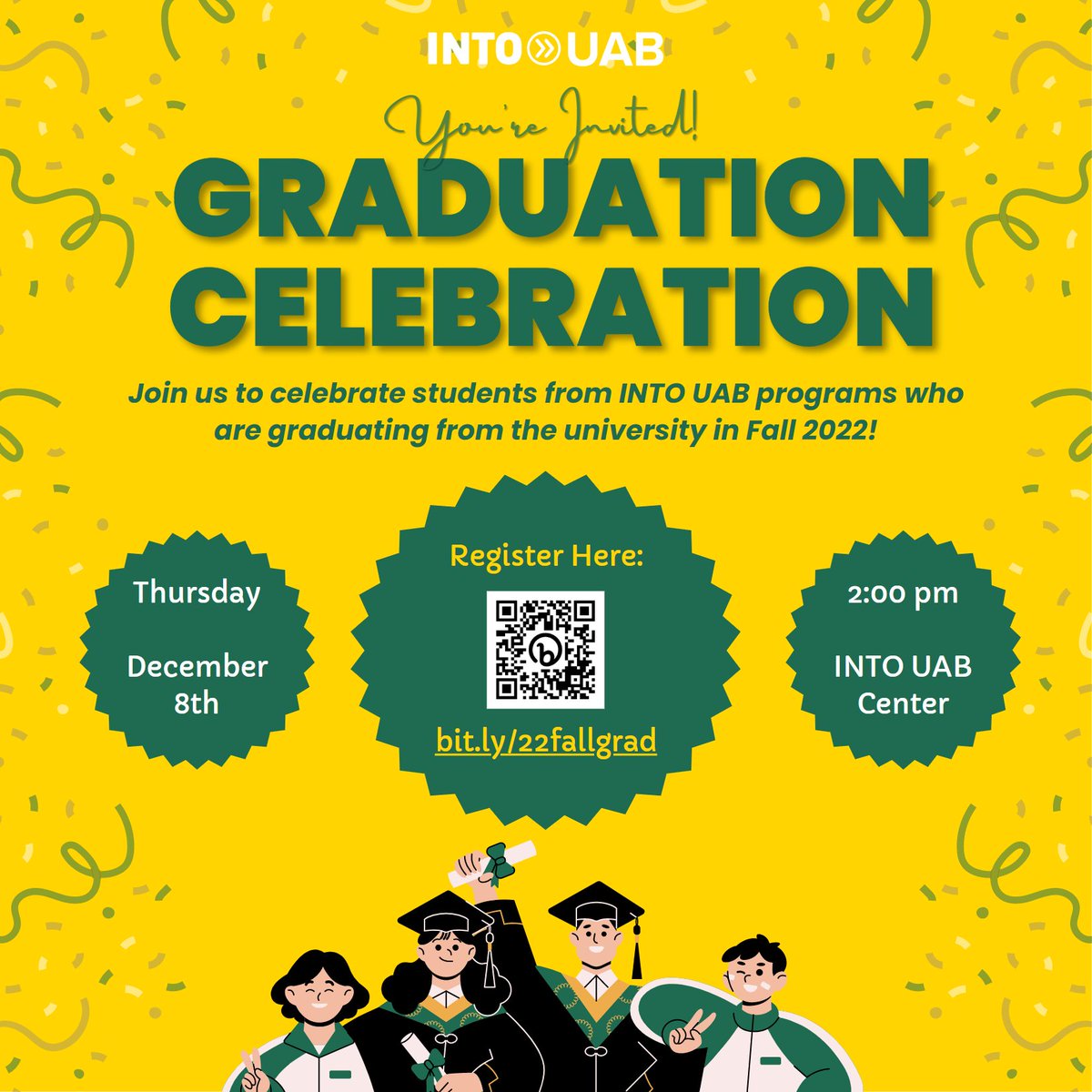UABintl's tweet photo. 🎓 Join us in celebrating our Fall 2022 INTO UAB graduates!
#INTOUAB #INTOUABalumni #graduationreception https://t.co/Eq1fd6K6qI