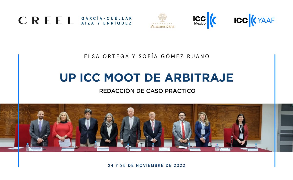 creelmx's tweet image. Nuestras socias Elsa Ortega y Sofia Gomez Ruano participaron en la etapa final del UP ICC Moot de Arbitraje, llevado a cabo el 24 y 25 de noviemabre en la Facultad de @derechoup_gdl, redactando el caso práctico que sirvió como base para la simulación de arbitraje.