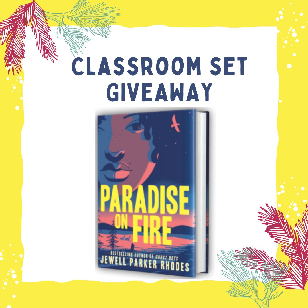 jewell_p_rhodes's tweet photo. Educators: today I am giving away a class set (20 copies) of PARADISE ON FIRE to one teacher or librarian. RT/Follow to enter. I will announce the winner on Friday. US only.  Thank you to ALL our amazing educators! Wishing you a restful holiday season. 💛 https://t.co/yoe4nmXnsa
