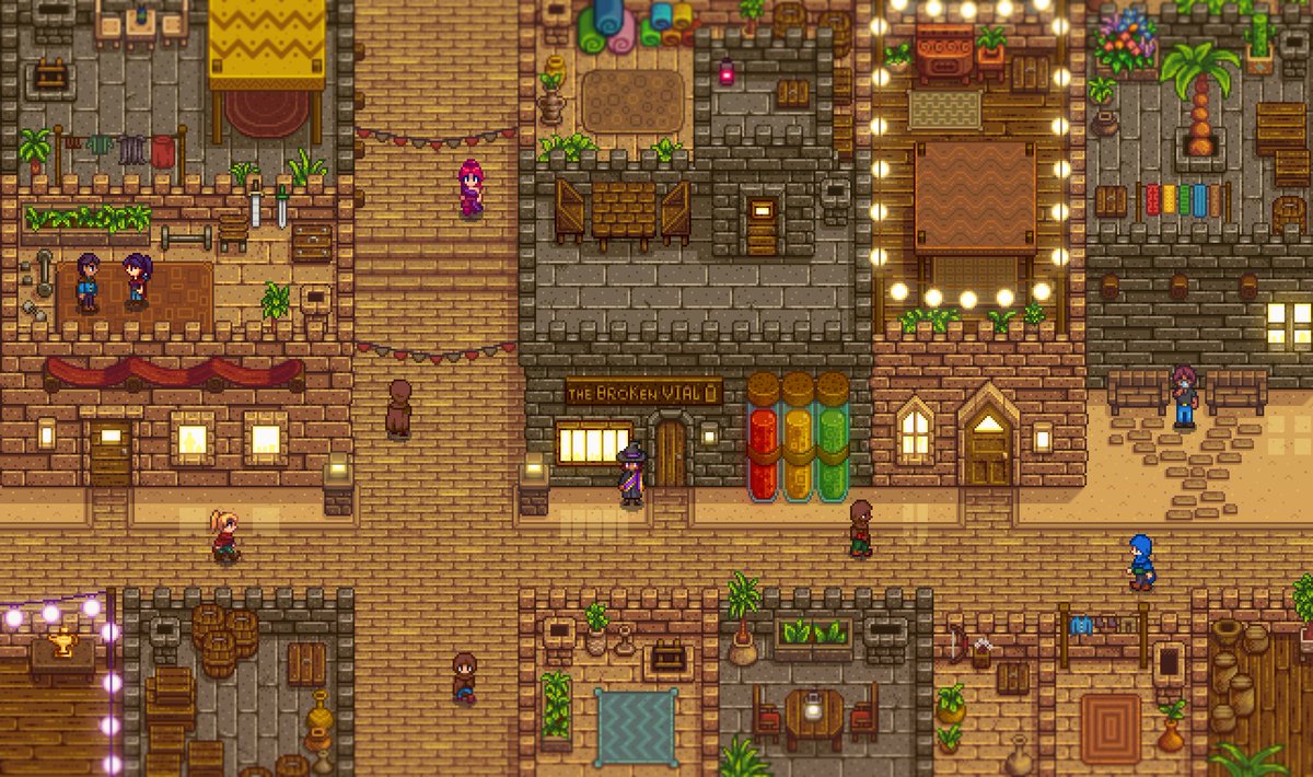 FlashShifter's tweet photo. First look at Castle Village, a magical society players can visit in the Stardew Valley Expanded 2.0 update coming out later next year.

Consider supporting me on Patreon for exclusive behind the scenes content! https://t.co/RLy4r3Jk8E

#StardewValley #StardewValleyExpanded https://t.co/GuuXsR5iEh