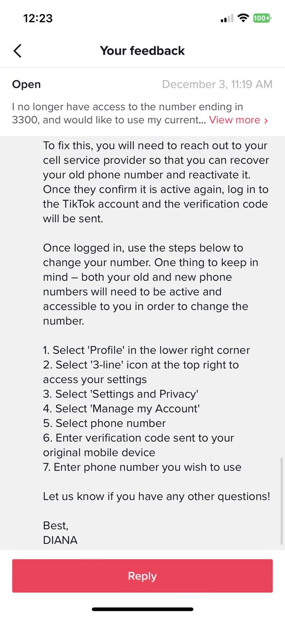 PnkKitsune's tweet photo. @tiktok_us do better. We should be able to unlink our old numbers without having so much stupid trouble. So you’re telling me there isn’t a button you can press on your side, to unlink my phone? Instead to take a phone off my tiktok, I have to REACTIVATE it? That’s stupid. https://t.co/jPYW4x4F3h