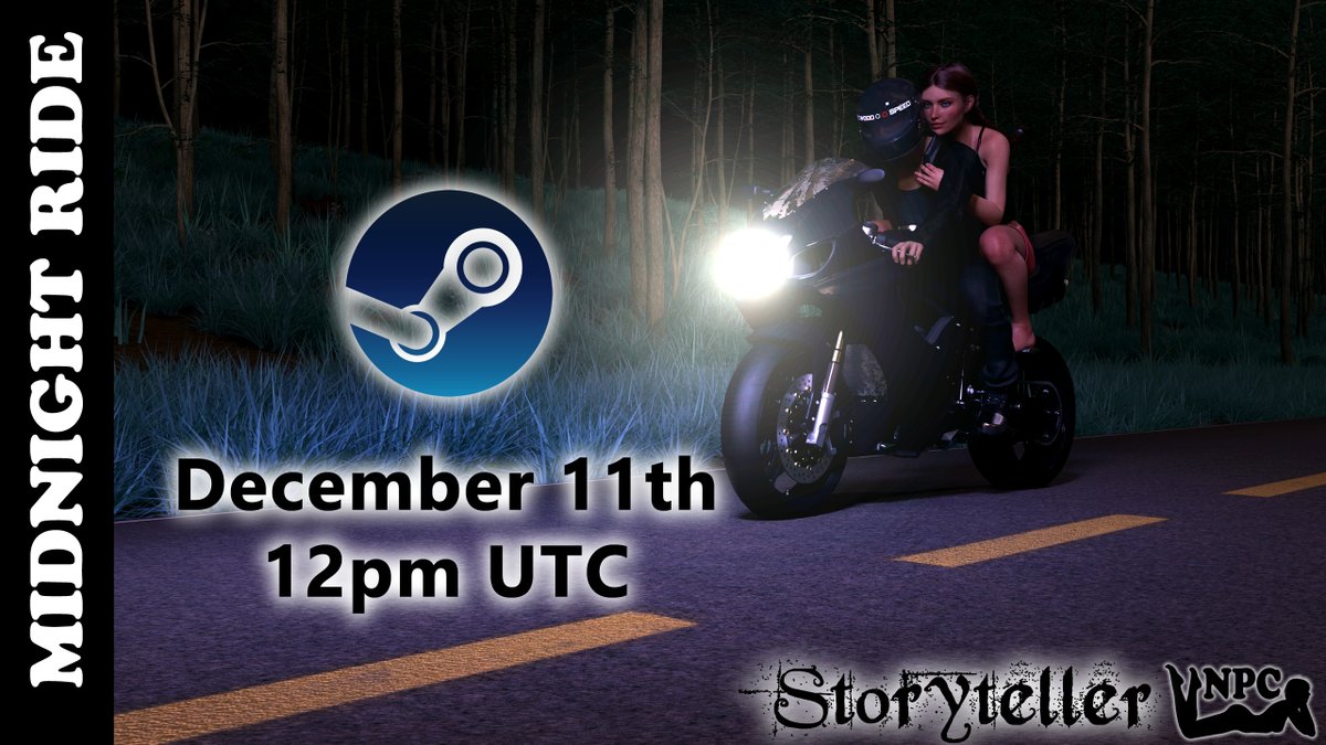 PPG_dev's tweet image. Weekly Wednesdays #49 - Release Date patreon.com/posts/75637448 #MidnightRide #Storyteller #adultgame #3DCG #DAZ3D #adultVN