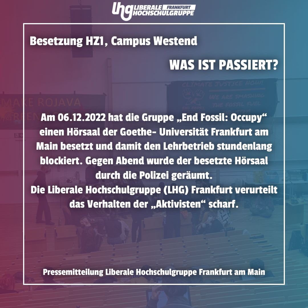 LHG_FFM's tweet photo. Ein Statement der LHG-Frankfurt am Main zu den gestrigen Ereignissen an der Goethe Universität https://t.co/pLHXMozCMc