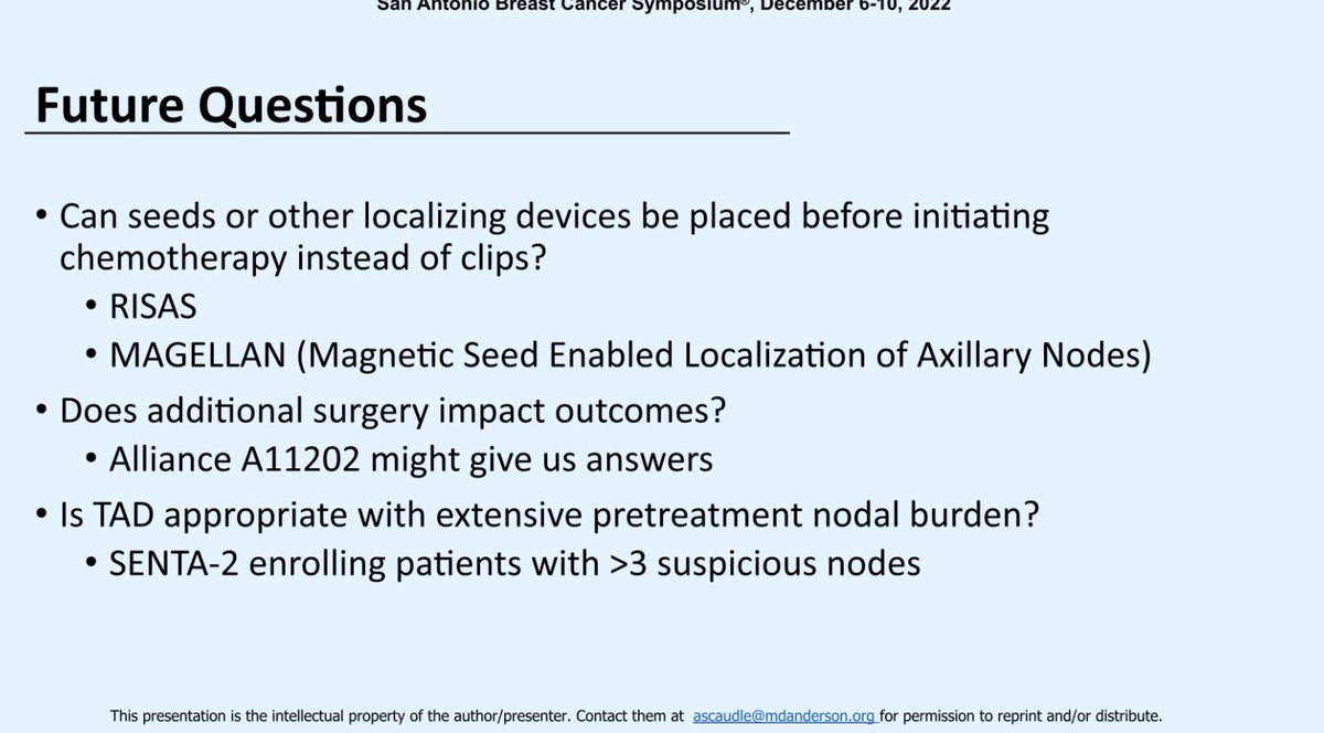 Puneet Singh, MD FACS (@puneetsinghmd) on Twitter photo 🎤 drop! Clear, concise argument by <a href="/AbigailCaudleMD/">Abigail Caudle</a> on why we should clip nodes! The biopsied node is not a sentinel node in 19-29%. Precision matters! <a href="/MDAndersonNews/">MD Anderson Cancer Center</a> <a href="/KellyKhunt/">Kelly K Hunt</a> <a href="/HenryKuerer/">Henry Kuerer</a> #SABCS22 🎤 drop! Clear, concise argument by <a href="/AbigailCaudleMD/">Abigail Caudle</a> on why we should clip nodes! The biopsied node is not a sentinel node in 19-29%. Precision matters! <a href="/MDAndersonNews/">MD Anderson Cancer Center</a> <a href="/KellyKhunt/">Kelly K Hunt</a> <a href="/HenryKuerer/">Henry Kuerer</a> #SABCS22