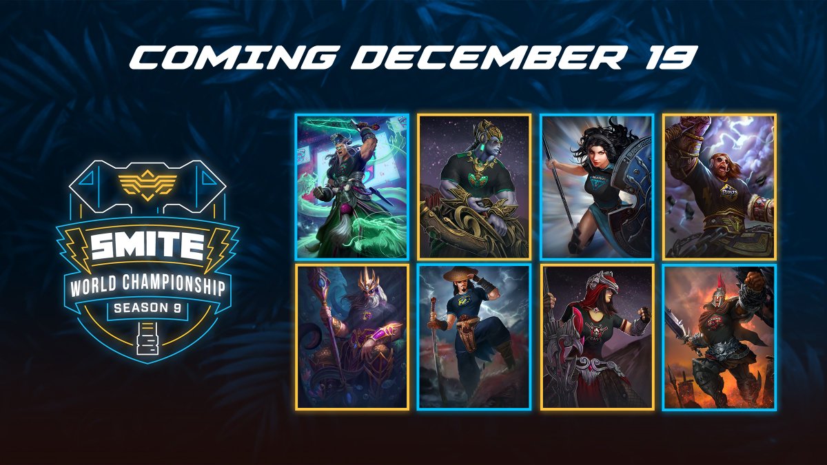 SMITE PRO LEAGUE SKINS COMING TO SMITE. THIS IS NOT A DRILL. ⚡⚡⚡

Our first ever team skins are hitting the Battleground in the 9.12 Update! You'll be able to pick ALL OF THEM up through <a href="/primegaming/">Prime Gaming</a> on December 19.
