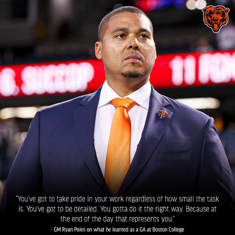 ChicagoBears's tweet photo. The journey to becoming the GM of the Chicago Bears began in Chestnut Hill, MA