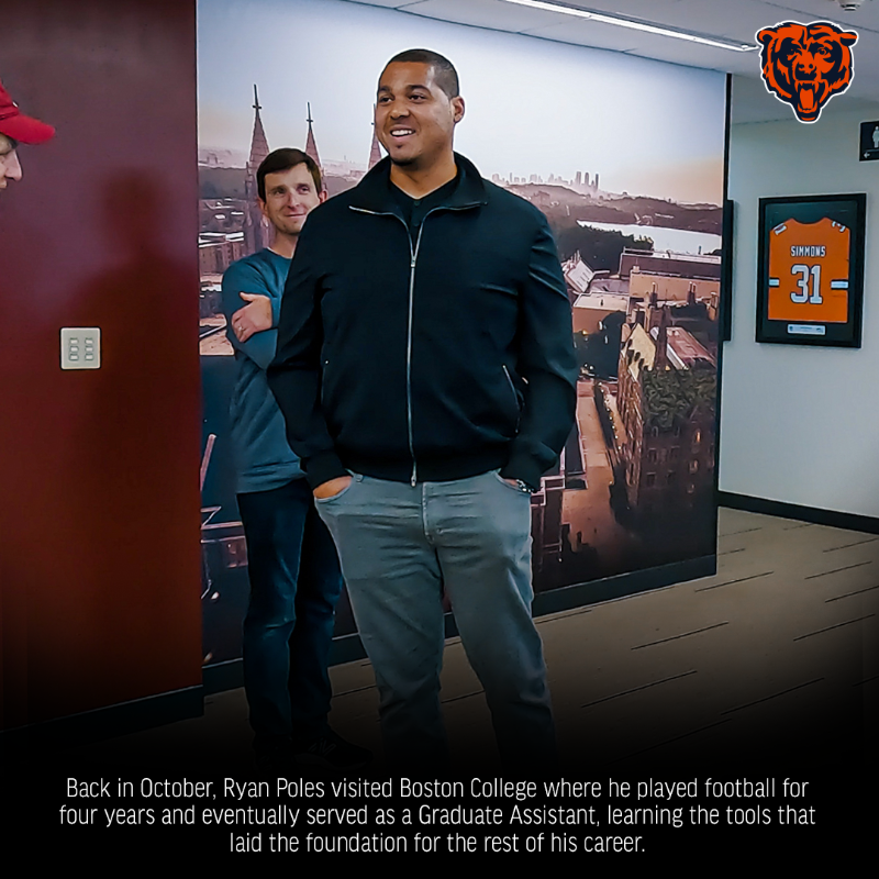 ChicagoBears's tweet photo. The journey to becoming the GM of the Chicago Bears began in Chestnut Hill, MA