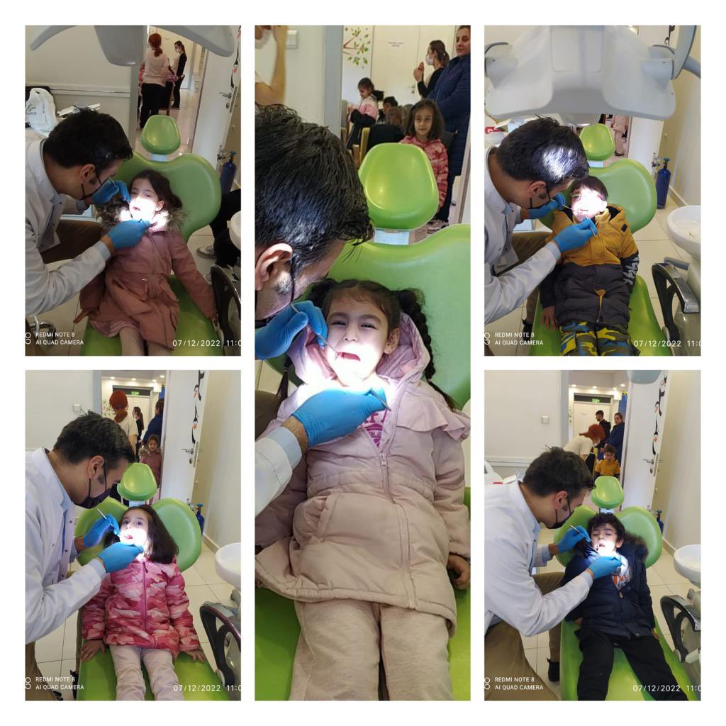 NazireEruslu's tweet photo. Diş sağlığı merkezindeki kontrollerimizi yapan doktoramıza ve @evrim_kurtal  öğretmenimize teşekkür ediyoruz.  @yasintepe @yagcimehmet27 @iBRAHMBABA https://t.co/tIZu4FdIVr