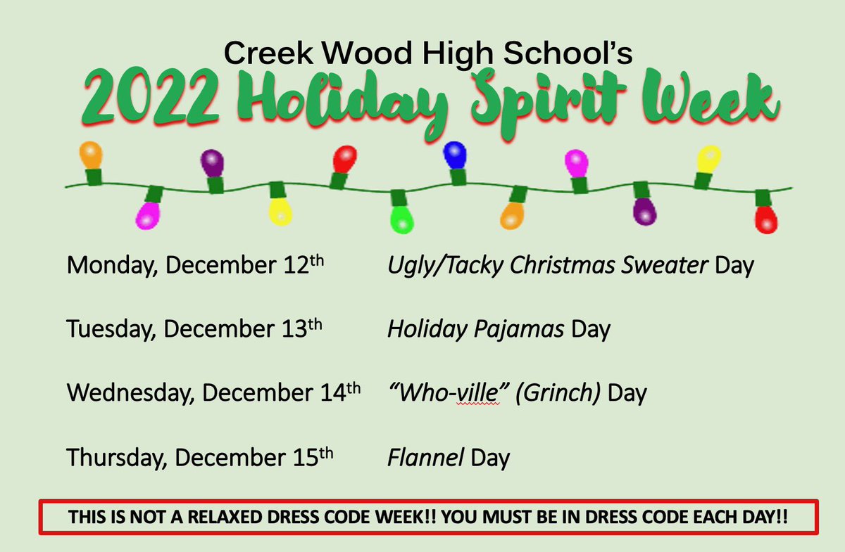 CHRISTMAS SPIRIT WEEK