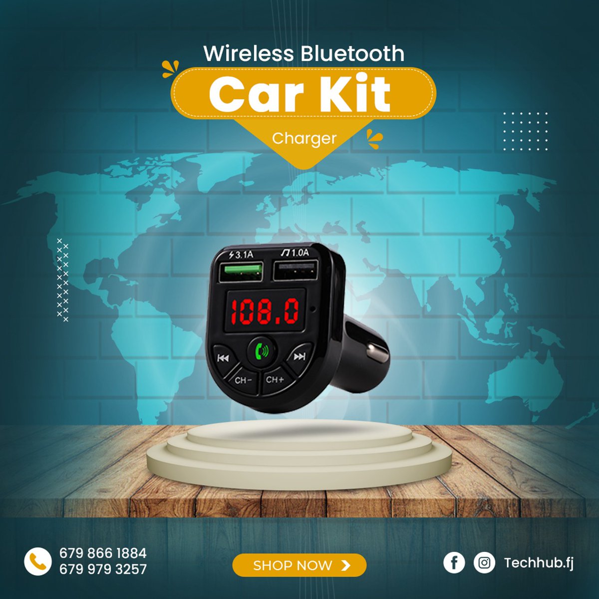 Be safer on the Road with hands free wireless bluetooth Car kits 💯✅
Price: $19.95

Shop Here: techhubelectronics.com

☎️Contact: 9793257 Viber/8661884

#bluetoothcarkit #carbluetooth #motor #racing #cars #instacar #carcharger #car  #cargadgets #bluetoothcar #Wireless