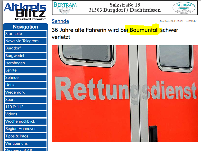 OomenBerlin's tweet photo. #Autobonus
Was passierte: Nicht angepasste Geschwindigkeit, Autofahrerin verletzt sich. Zufällig keine unbeteiligten Verletzten.
Wie es dargestellt: Baumunfall
Originalartikel: https://t.co/0K4lZ84PSj https://t.co/QbSE1ft3Lf