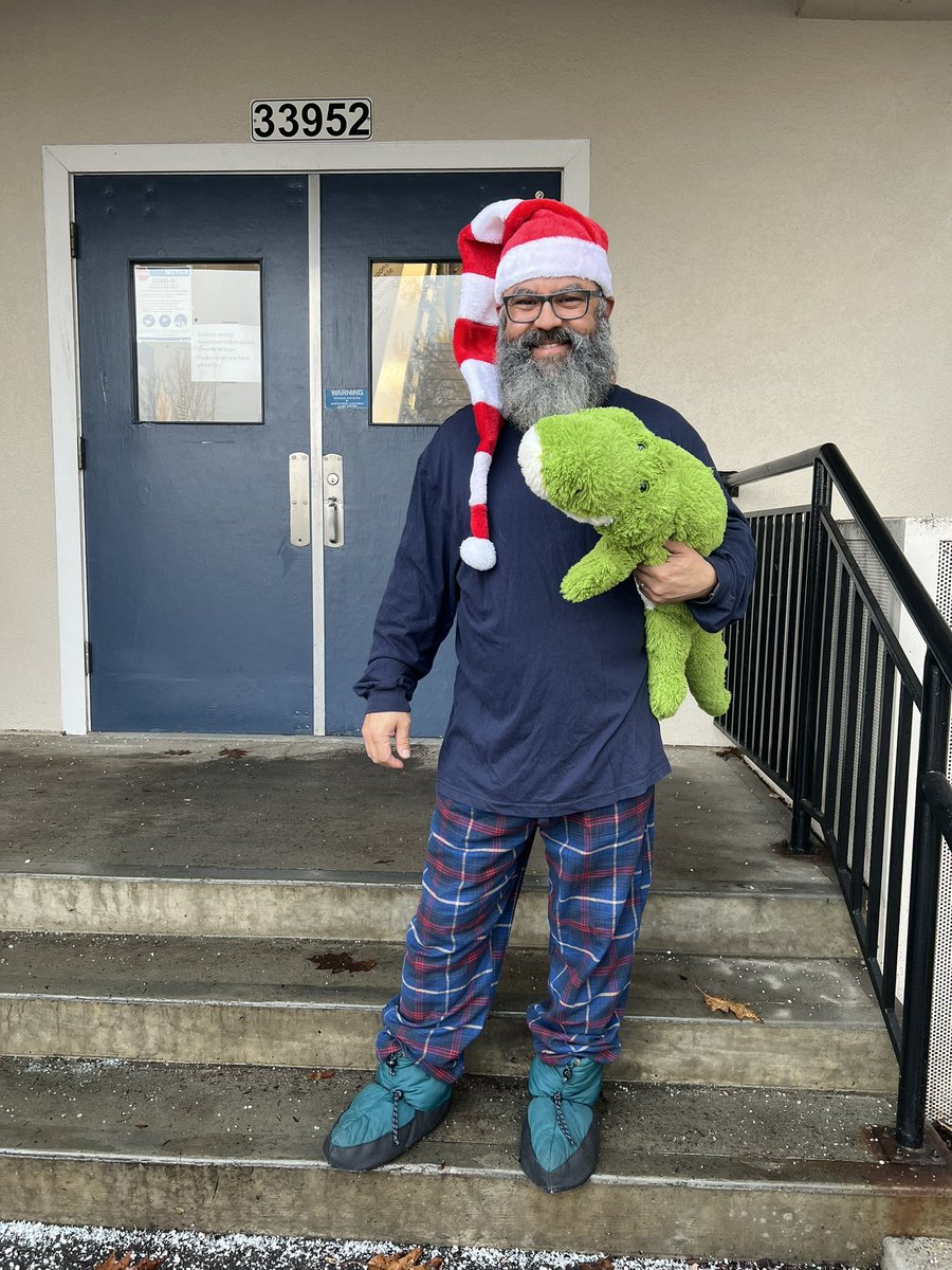 Santa and elf today!  Thanks <a href="/zzsu/">Zhi Su</a> for getting us costumes. <a href="/AbbyVirtual/">Abbotsford Virtual</a> and it was pajamma day too!