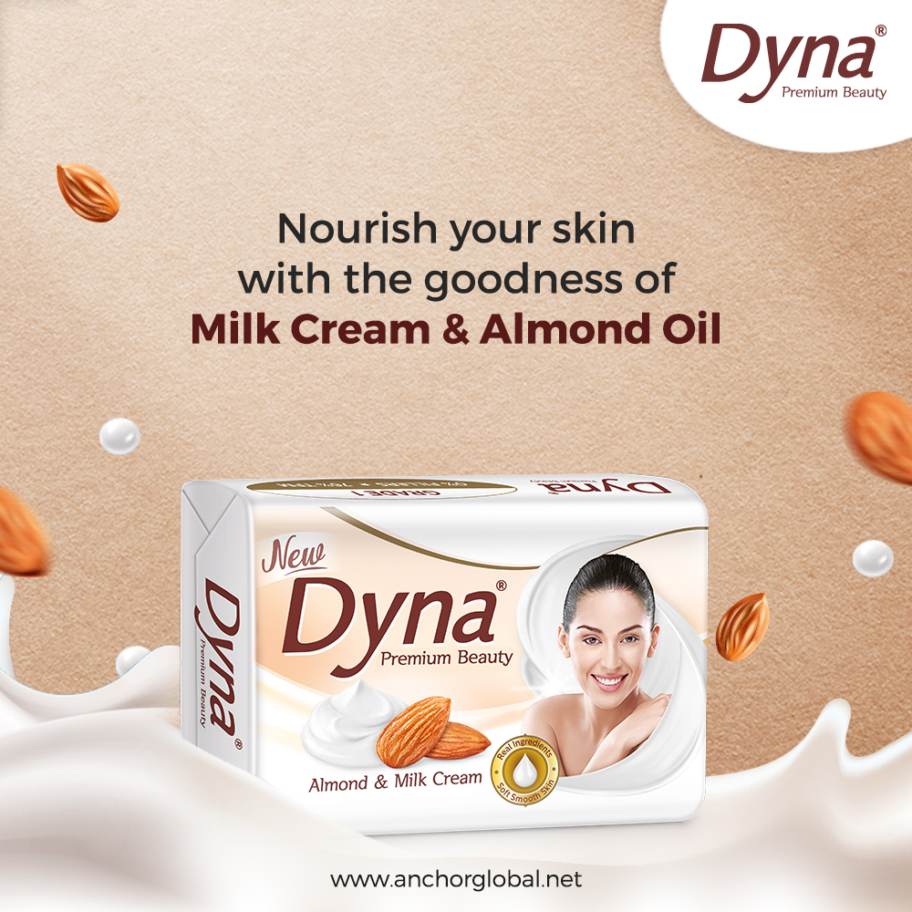 Your skin bears the harshness of changing weather conditions. Protect your skin with the nourishment of Dyna's milk cream and almond oil soap.`

#WinterCare #DynaPremiumBeauty #DynaCare #Beauty #feelingfresh #beauty #freshlook #LimeAndAloeVera #RoseAndMilk #glowingskin #DynaFacts
