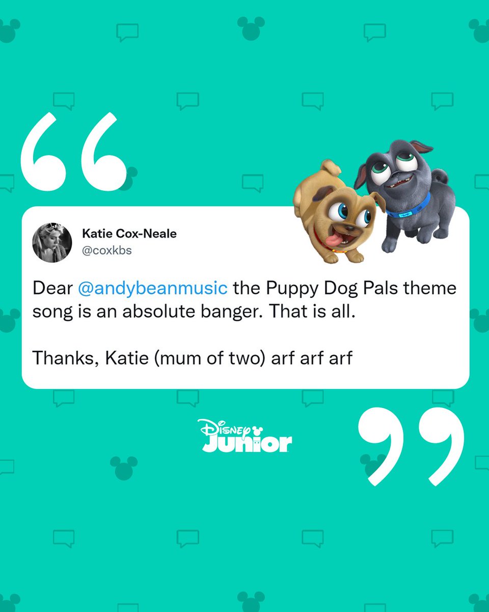 Who else thinks the #PuppyDogPals theme song deserves a round of a-paws? 🐶 #WatchOnDisneyJunior