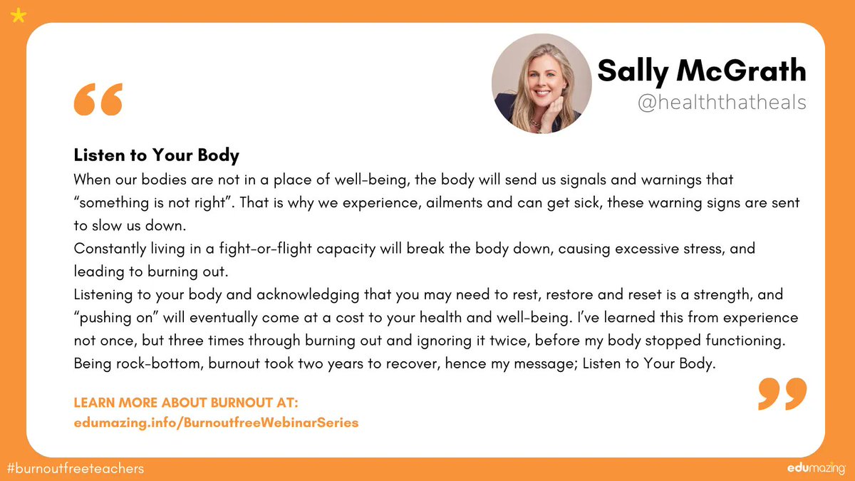 #burnoutfreeteachers #teacherburnout #burnout #Teacher #Teachertired #Teachers_life_matter #edutwitter #educators #edchat #Wellbeing #healthfirst #professionaldevelopment #webinars