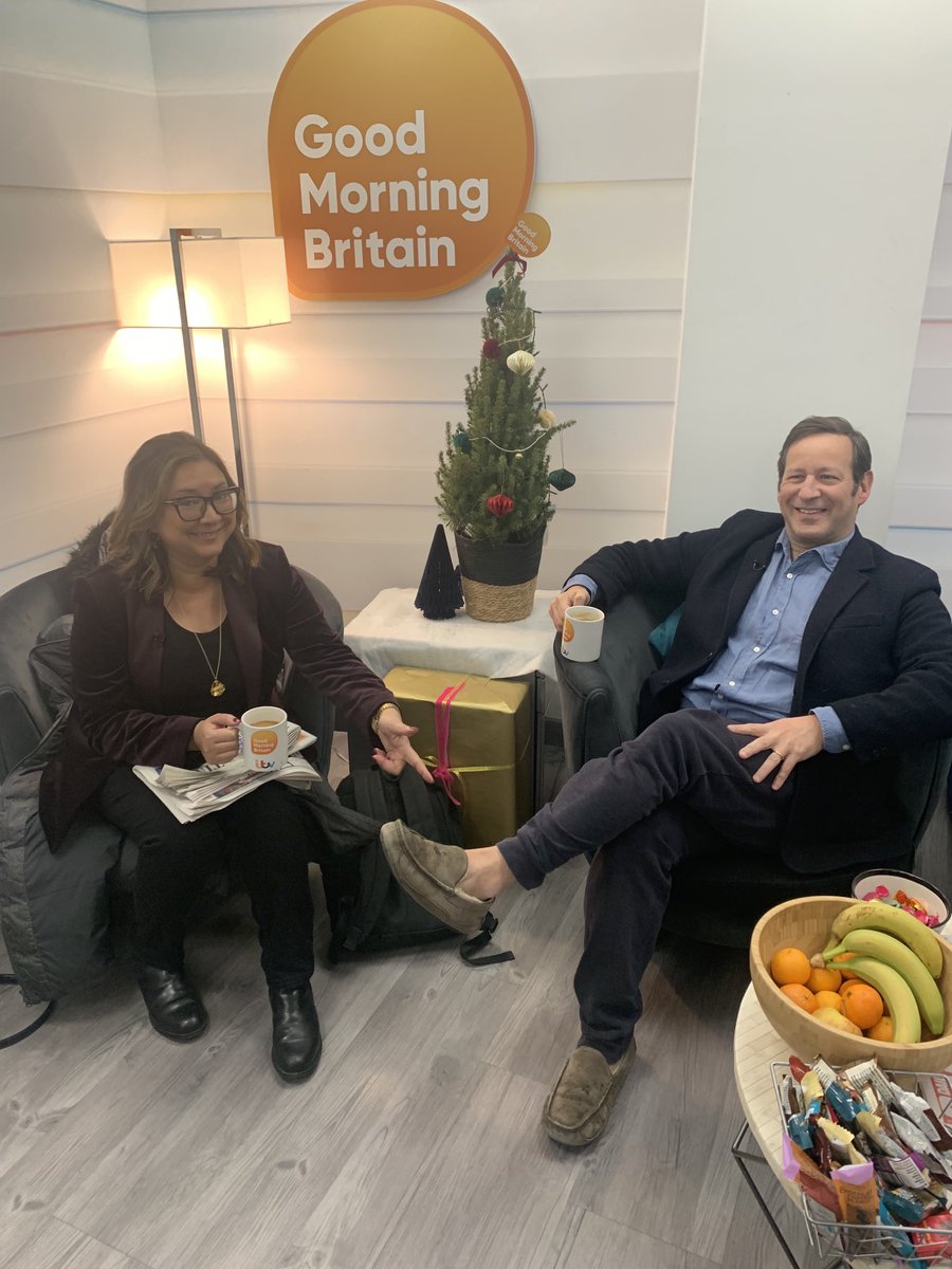 ayeshahazarika's tweet photo. Join me &amp; ⁦@edvaizey⁩’s slippers on ⁦@GMB⁩ now https://t.co/AFUStcu7TD