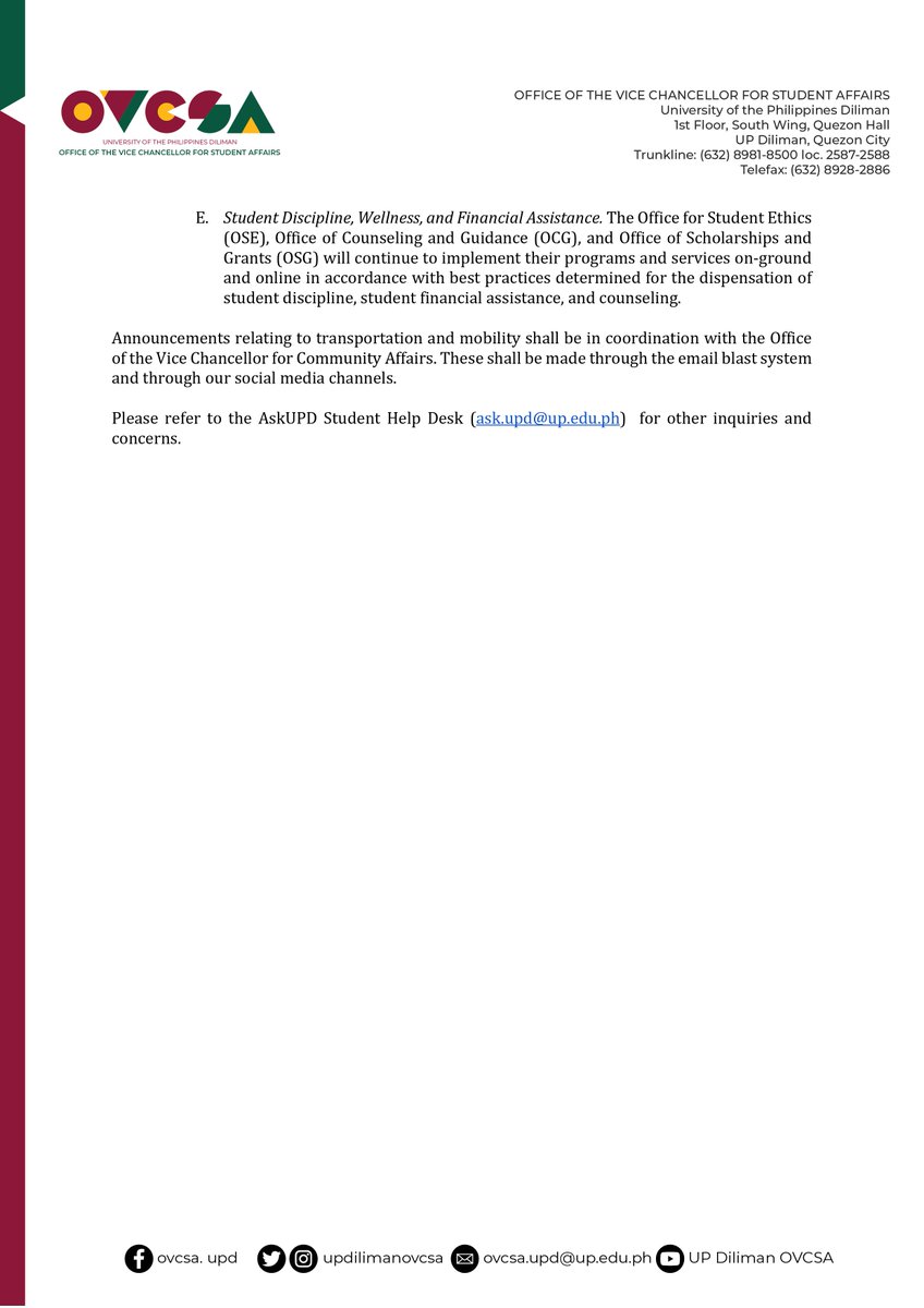 UP Diliman on Twitter "The UP Diliman Office of the Vice Chancellor