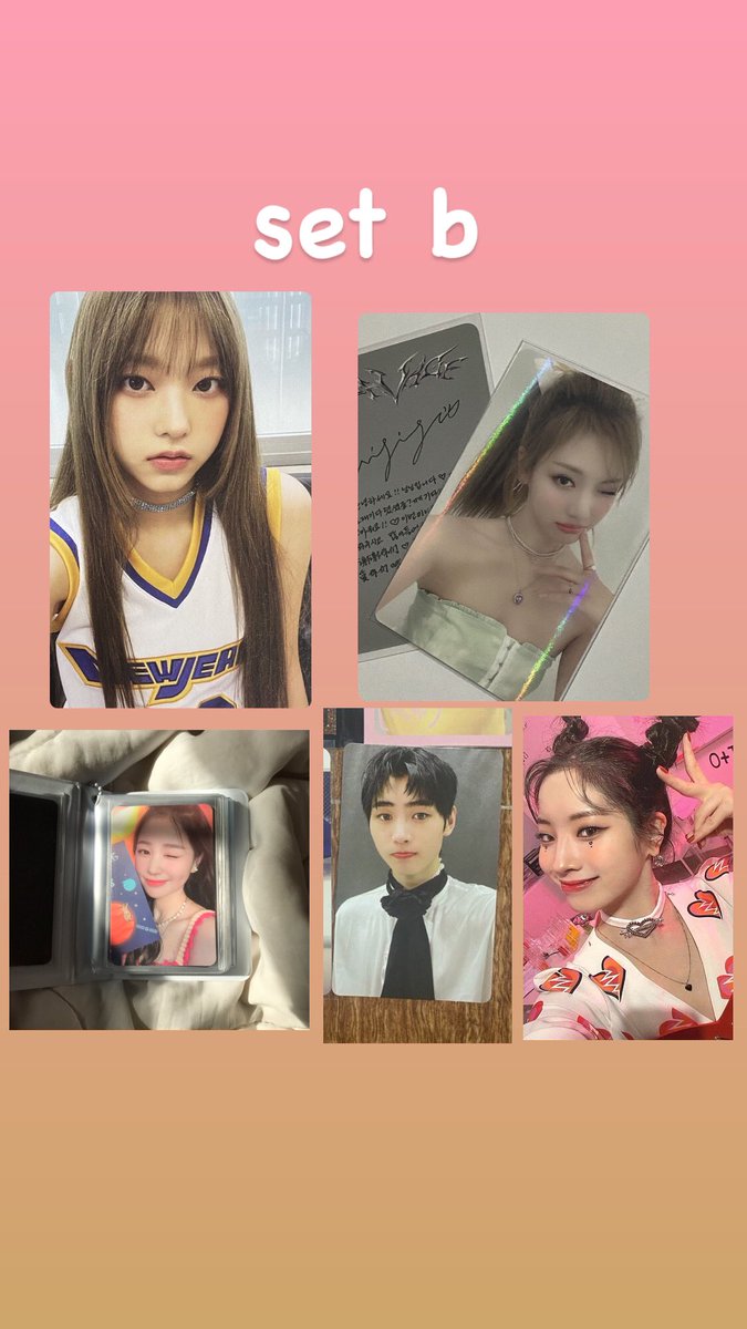 sumrinz's tweet photo. wts lfb stayc aespa weeekly twice enhypen ph ggs set ; い☆彡

— #sumhaves 🌨
— strictly sold as sets only.
— can look for kahati/ can ship to 2-3 addresses.
— prio payo , 24 hrs dop.
— pbd 2nd pic .
🫧 dm/ reply to claim !

🏍: ggx, sco
🧾: gcash ONLY; prio payo , 1 day with dp https://t.co/9f1FSKln3G