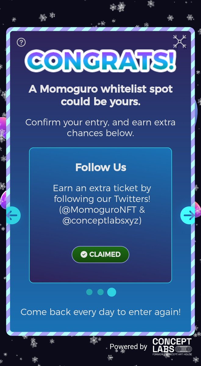 Day 3 of <a href="/MomoguroNFT/">Momoguro</a> 12 days of raffle.

12daysofmomo.com