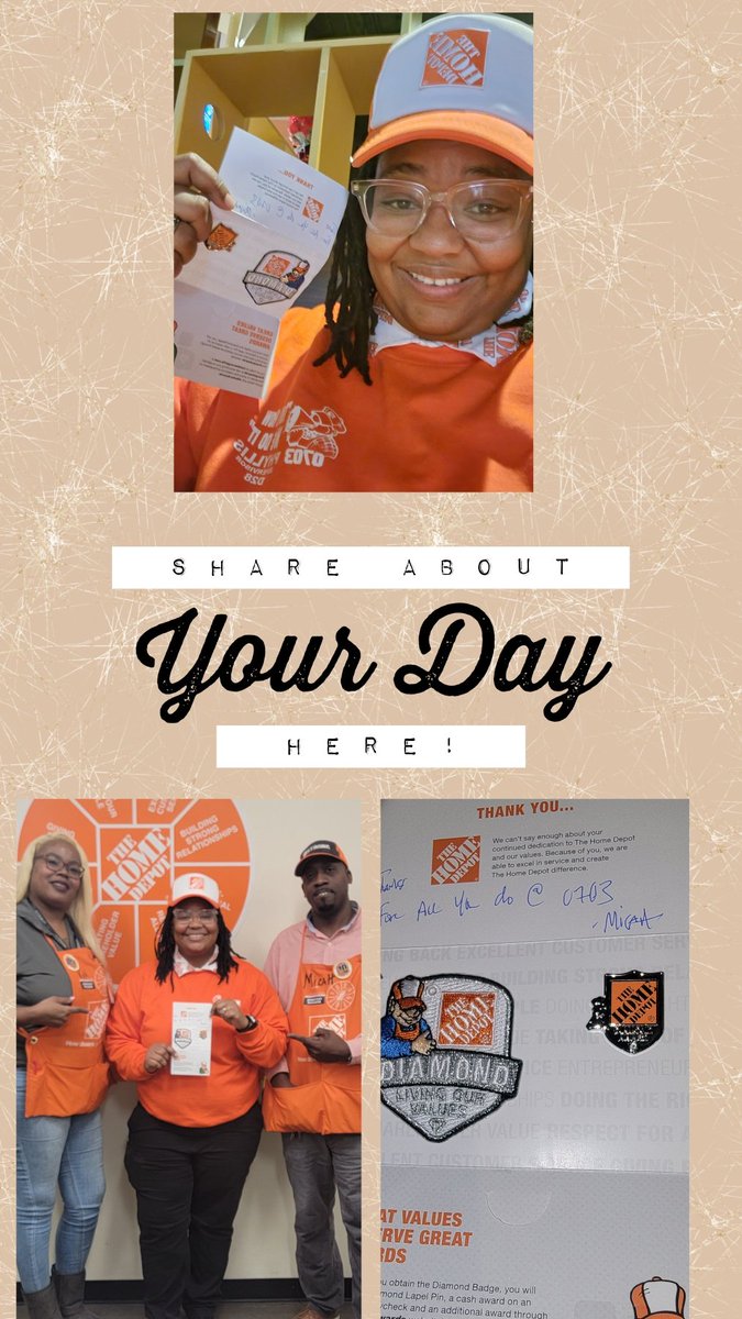 fee901fee's tweet photo. Yesterday, i celebrated my 5 year anniversary with the Home Depot today. I celebrate this nice Ole Diamond award I'm extra been extra 🤣 I made sure me and Micah Barnett had our orange gear for my picture🧡🤣 #awesome365 #goaldigger #depotlife https://t.co/RVcFebM5M2