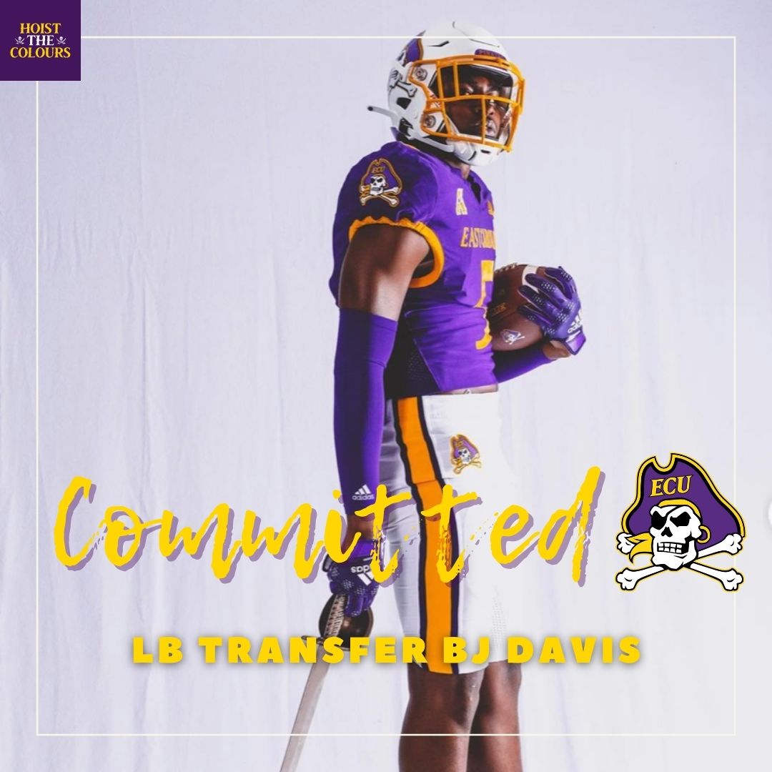 StephenIgoe's tweet photo. Make it two experienced LB commits in the same day for East Carolina.

South Carolina State all-conference pick BJ Davis has also announced his pledge to the Pirates. Had five picks and 94 tackles in 2022.

https://t.co/KIsY6RoihA https://t.co/VP5QfrW3i0