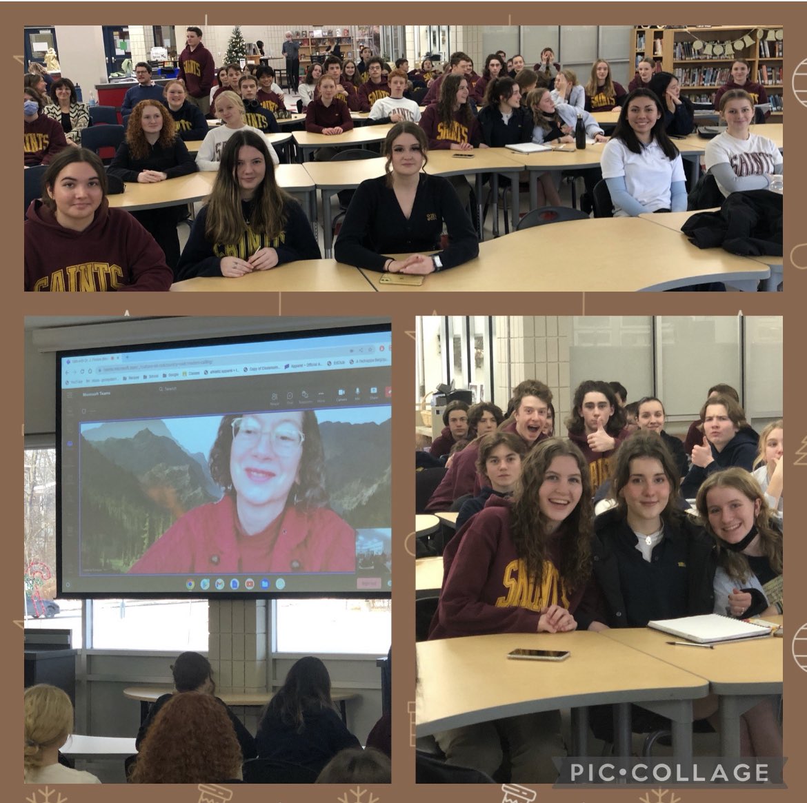 StPeterCSS's tweet photo. Flash Fiction Q&A with Dr Joanne Findon from Trent U! This student-run initiative was an opportunity for students to hone creative writing skills and learn about post-secondary opportunities in English. @PVNCCDSB @TrentUniversity #PVNCInspires #BeingCreative #APEnglish https://t.co/j9a5LWoMke